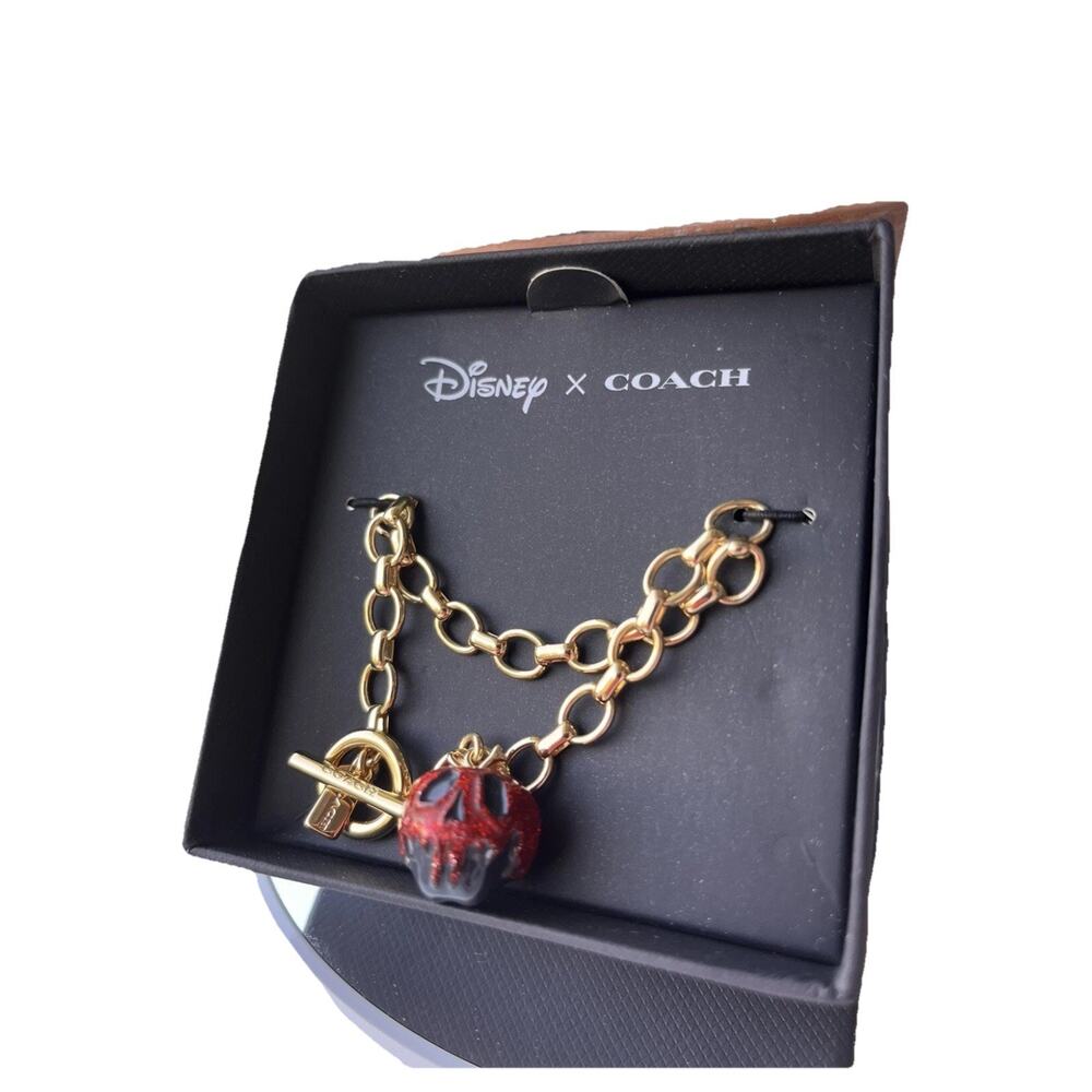 Coach X Disney Villains Poison Apple Bracelet Limited Ed Halloween Charm Toggle - Picture 6 of 8